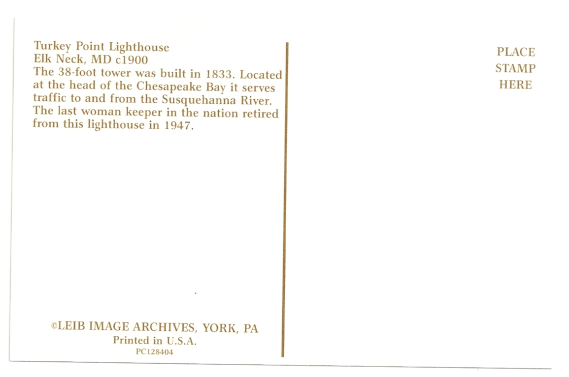 Turkey Point Lighthouse Postcard (MD) - Click Image to Close