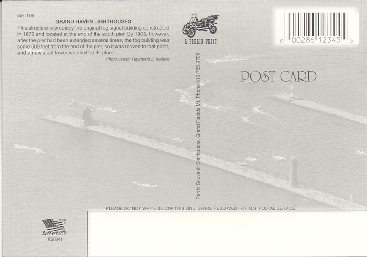 Grand Haven Lighthouse Postcard GH-106 (MI) - Click Image to Close