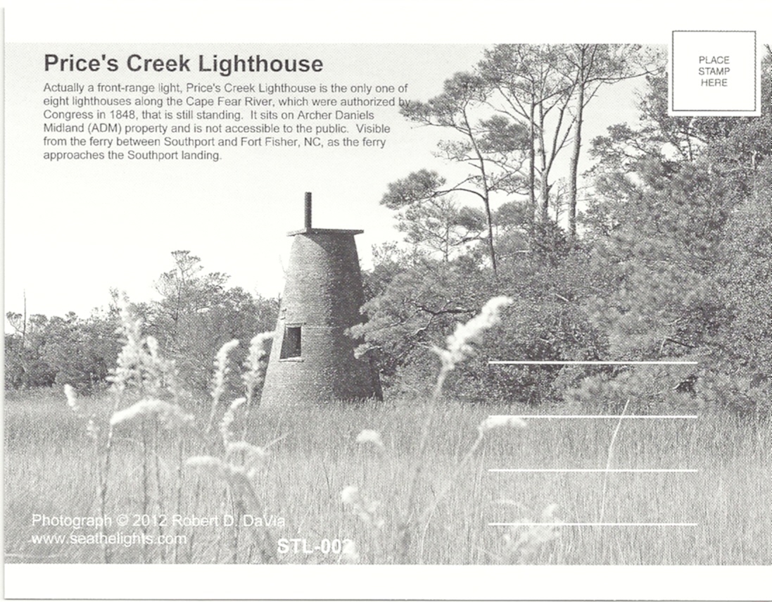 Price's Creek Front Range Light Lighthouse Postcard STL002 (NC)