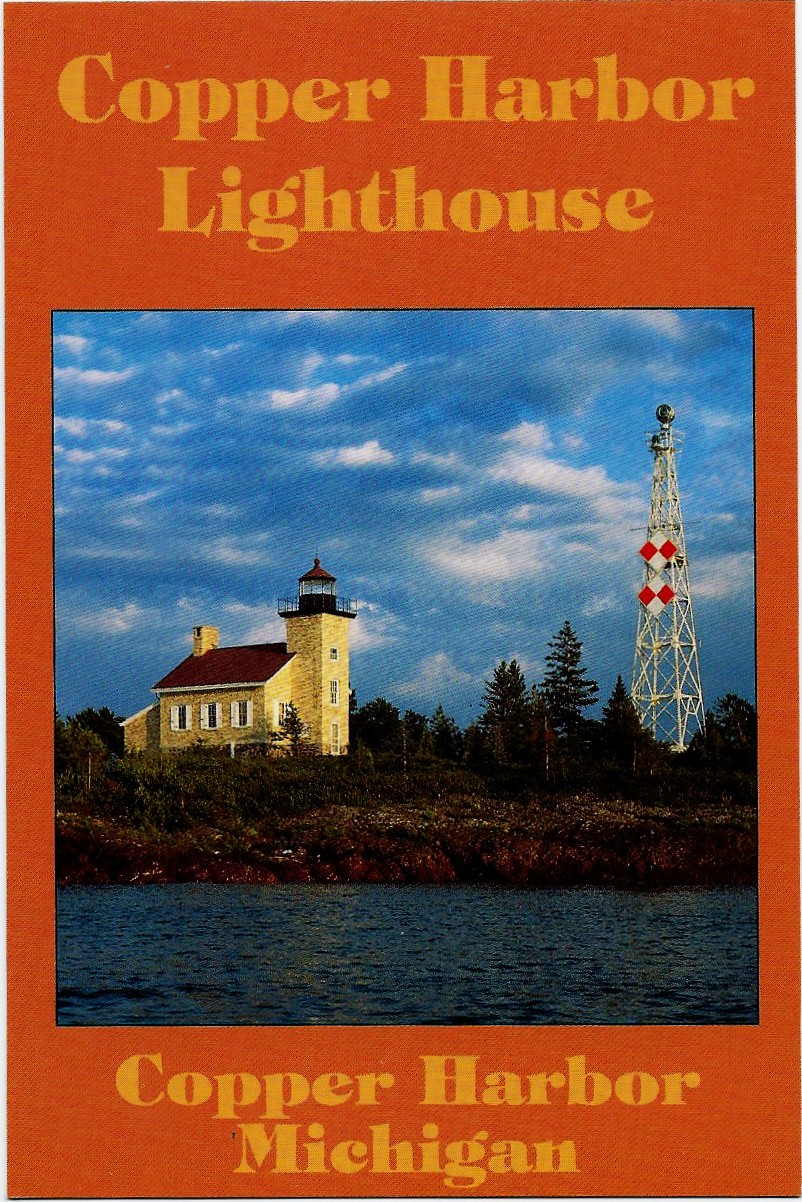 Copper Harbor Lighthouse Copper Harbor Michigan Postcard 7834