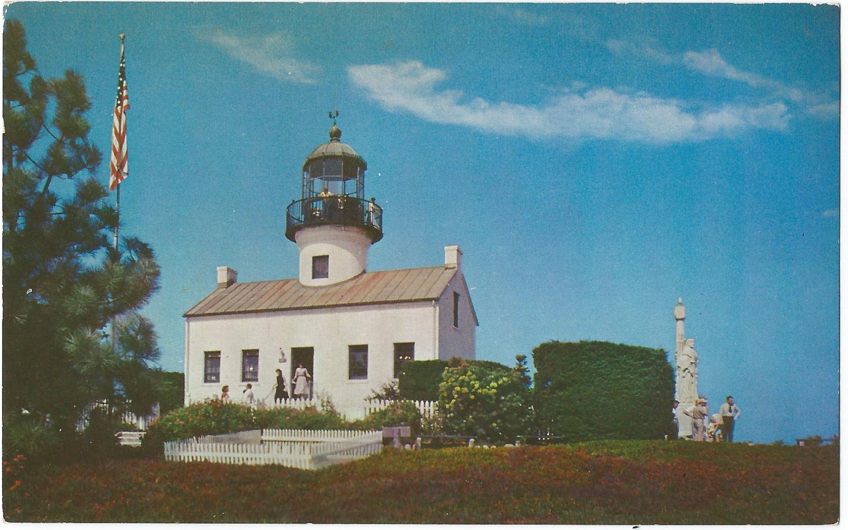 CABRILLO NATIONAL MONUMENT OLD SPANISH LIGHTHOUSE POSTCARD C5839