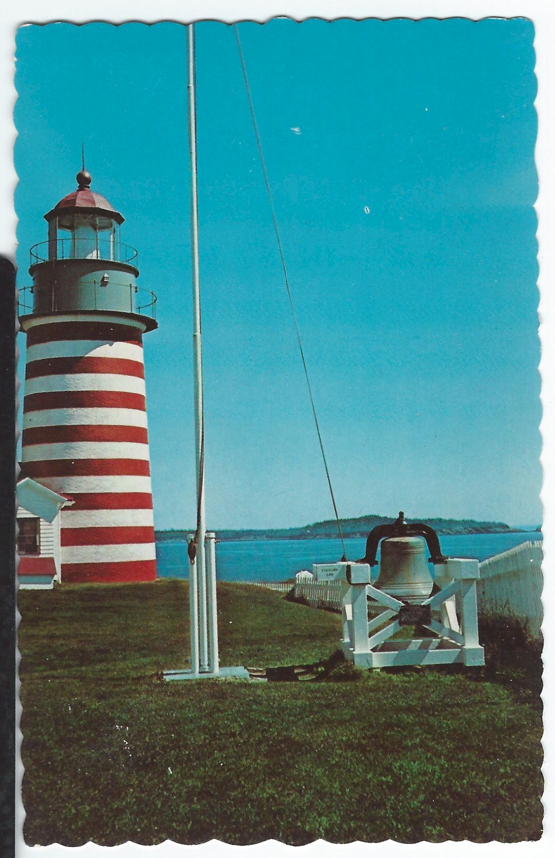 WEST QUODDY HEAD LIGHTHOUSE POSTCARD M-3425 MAINE (ME)