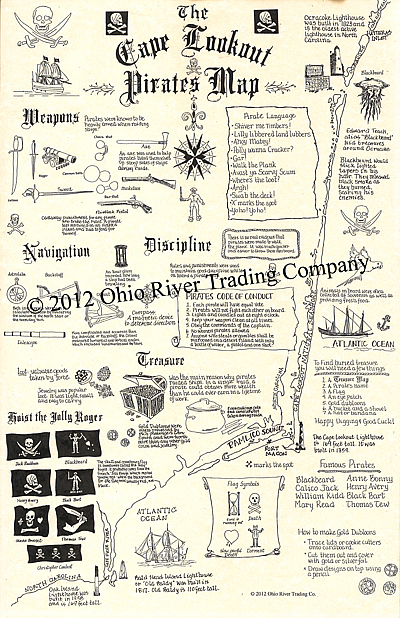 Cape Lookout (NC) Pirate Map