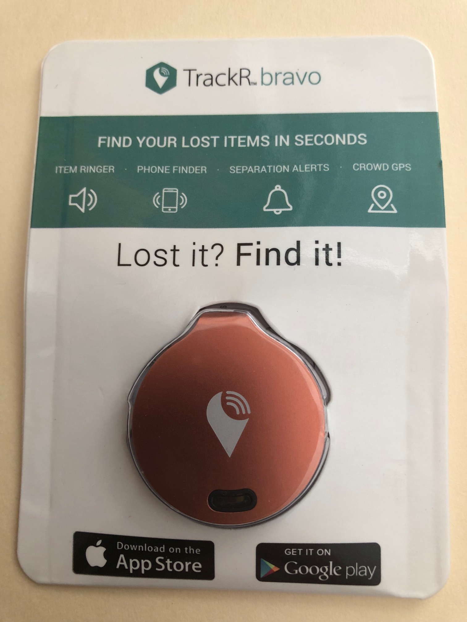 TrackR.bravo Bluetooth ® Tracking Device (Rose)