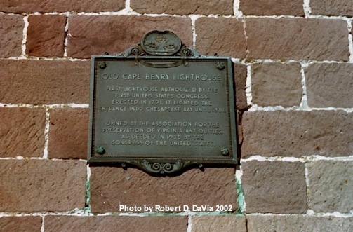 Plaque at Cape Henry