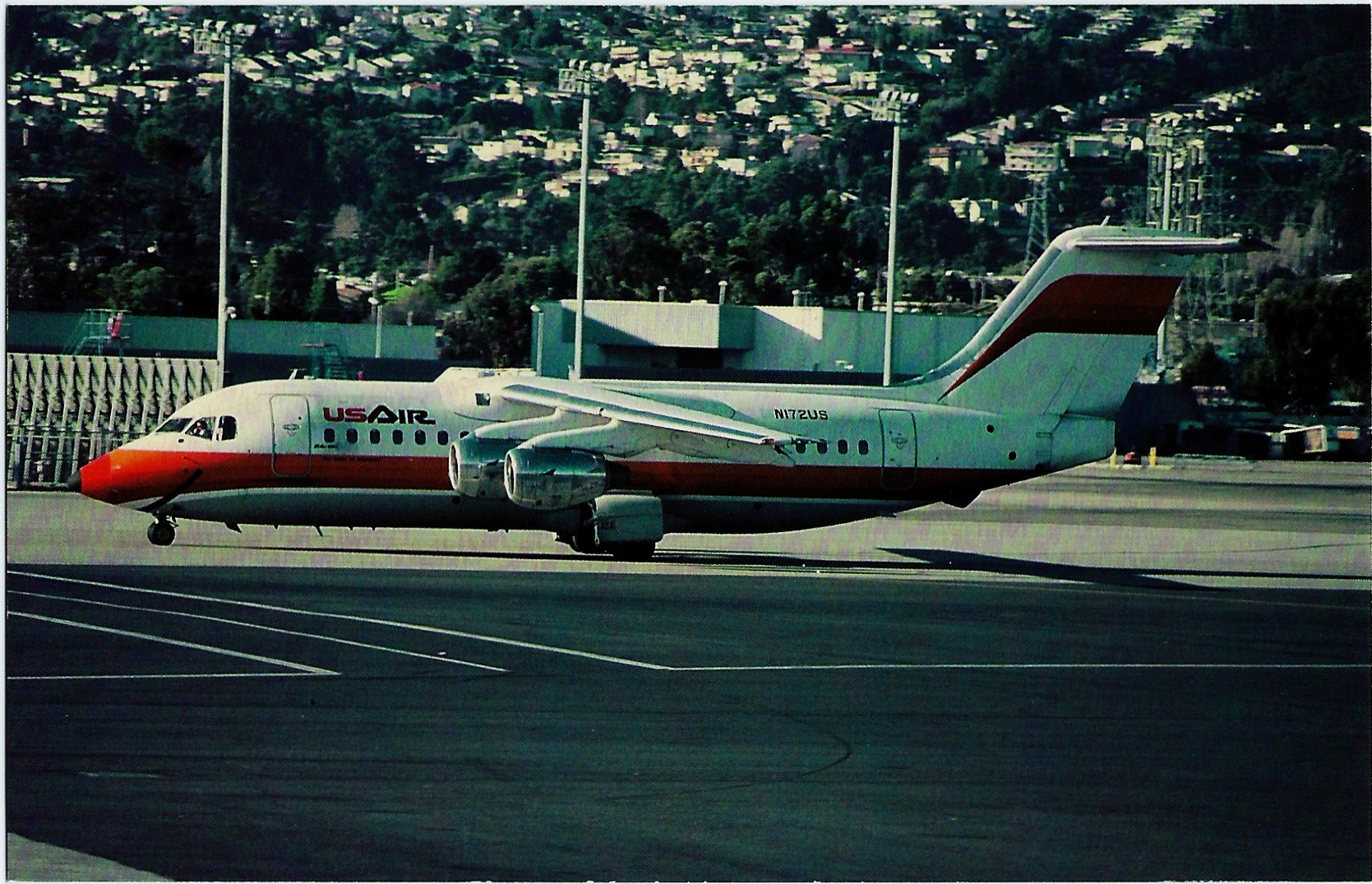 USAir Airlines Airplane Postcard N172US