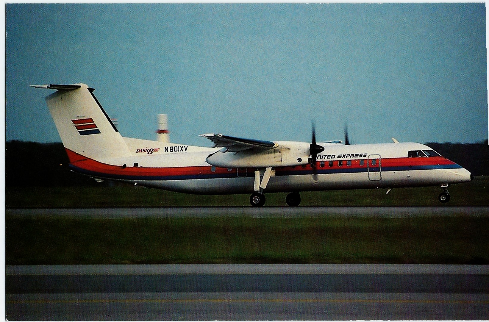 UNITED EXPRESS/PRESIDENTIAL AIRWAYS Airplane Postcard N801XV