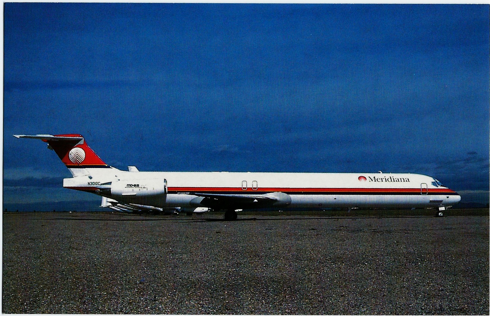 MERIDIANA, SpA Airplane Postcard J17160 - Click Image to Close