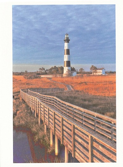 Bodie Island Lighthouse Note Card Set of 6 - Click Image to Close