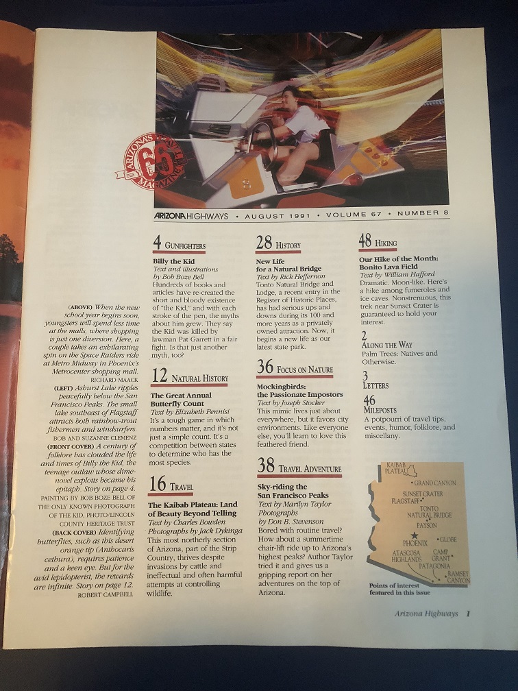 Arizona Highways Magazine August 1991 - Click Image to Close