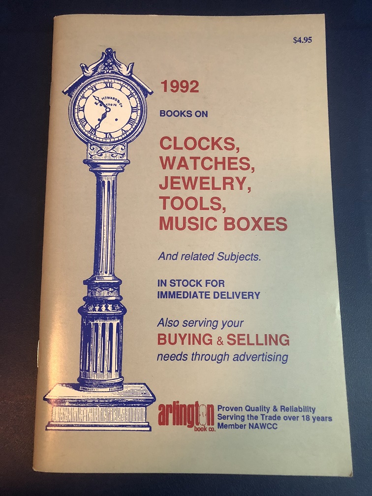 1992 Books on Clocks, Watches, Jewelry, Tools, Music Boxes