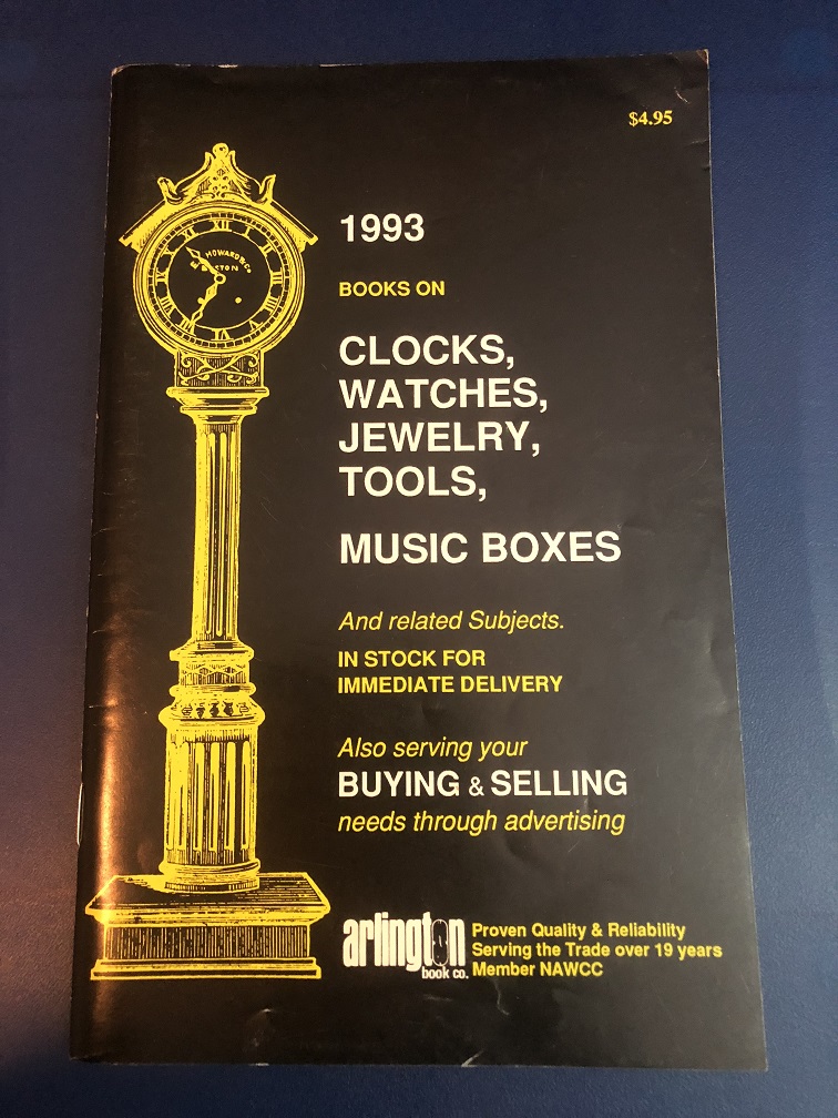 1993 Books on Clocks, Watches, Jewelry, Tools, Music Boxes