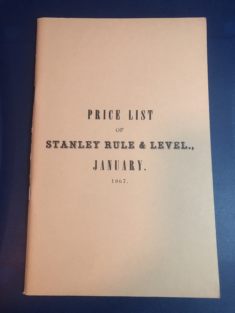 Price List of Stanley Rule & Level January 1867 (Reprint)