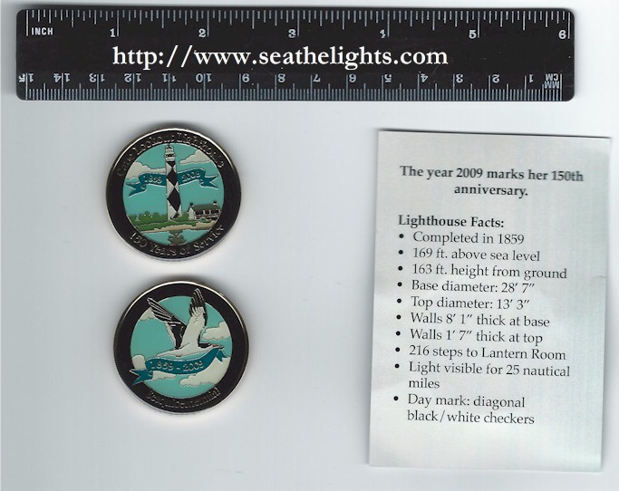 Cape Lookout Lighthouse Collectible Coin