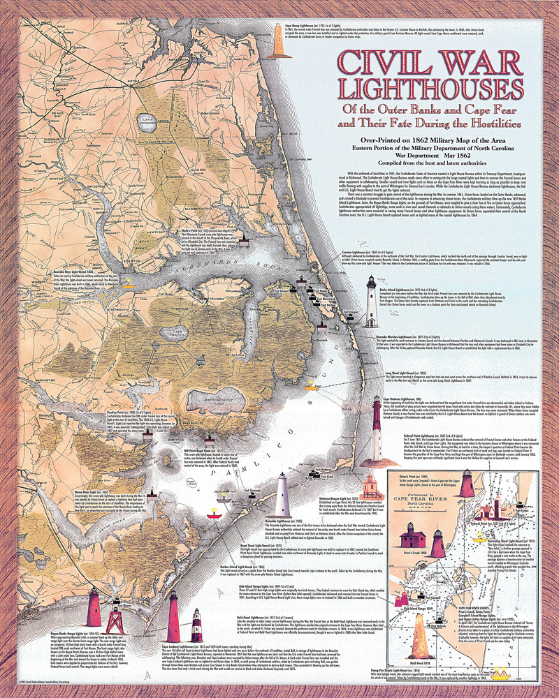 Civil War Lighthouses Poster - Click Image to Close