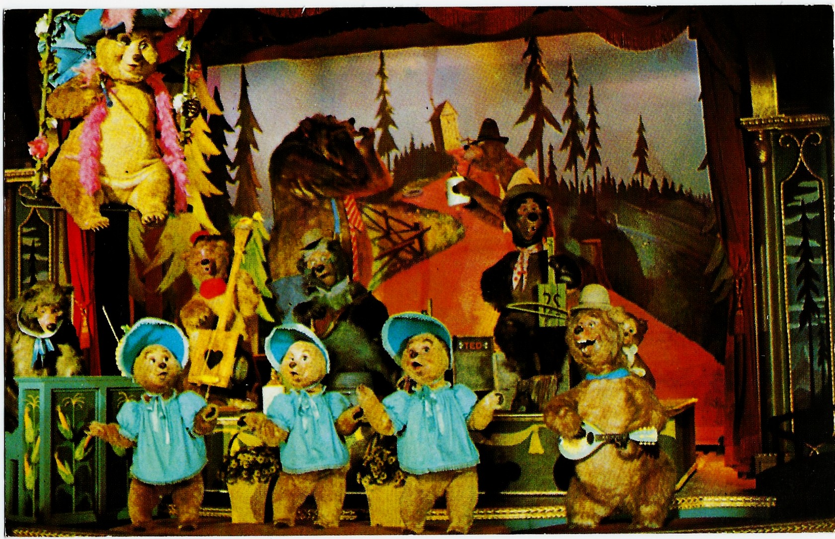 Walt Disney World THE COUNTRY BEAR JAMBOREE POSTCARD 0100-10218 - Click Image to Close