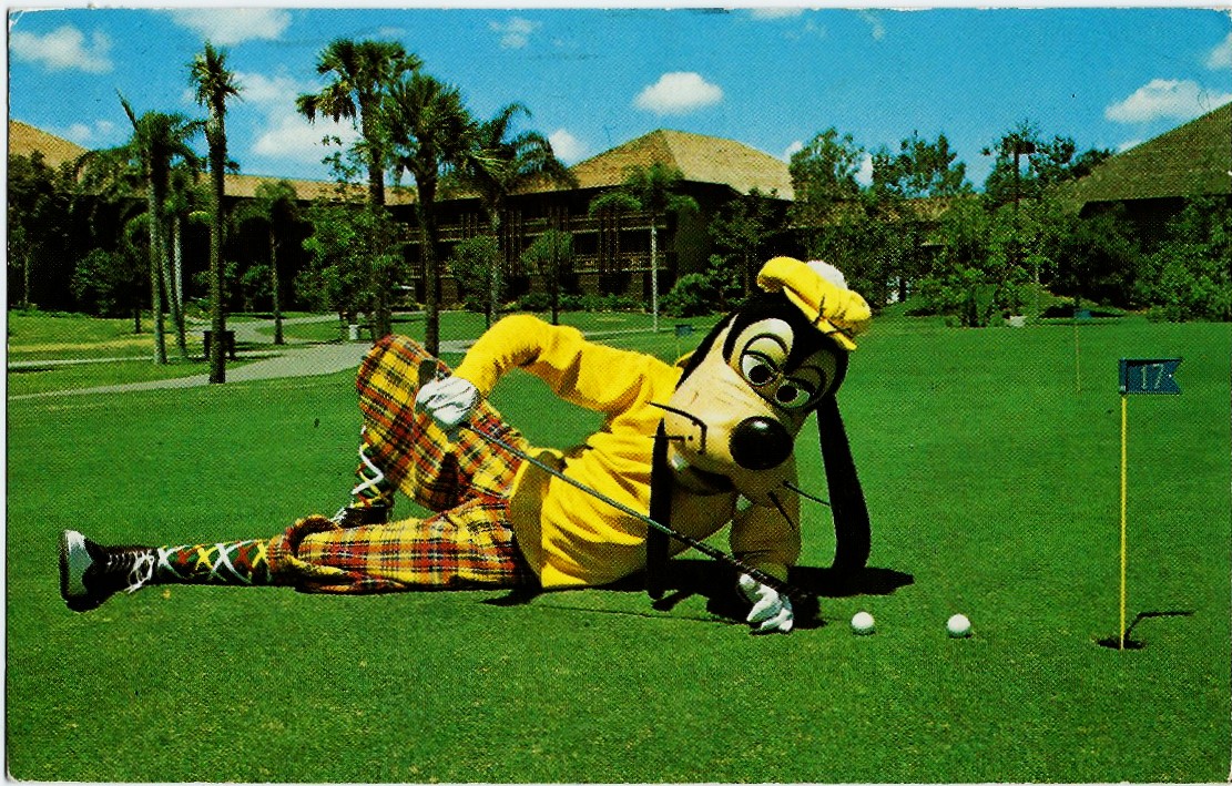 Walt Disney World "A GOOFY WAY TO PUTT" Postcard 1983