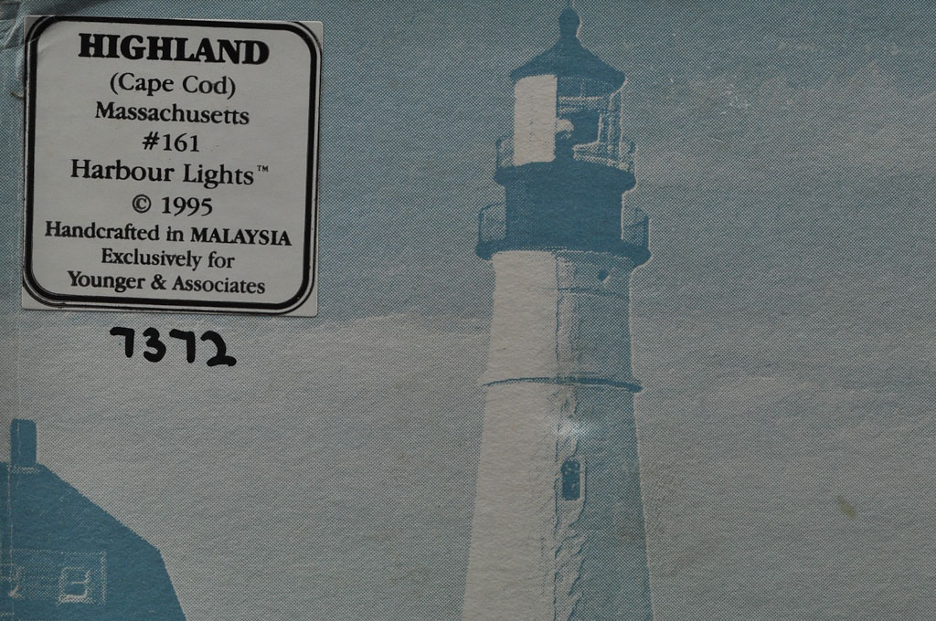 Highland Cape Cod MA Lighthouse HL161 #7372/9500 1995