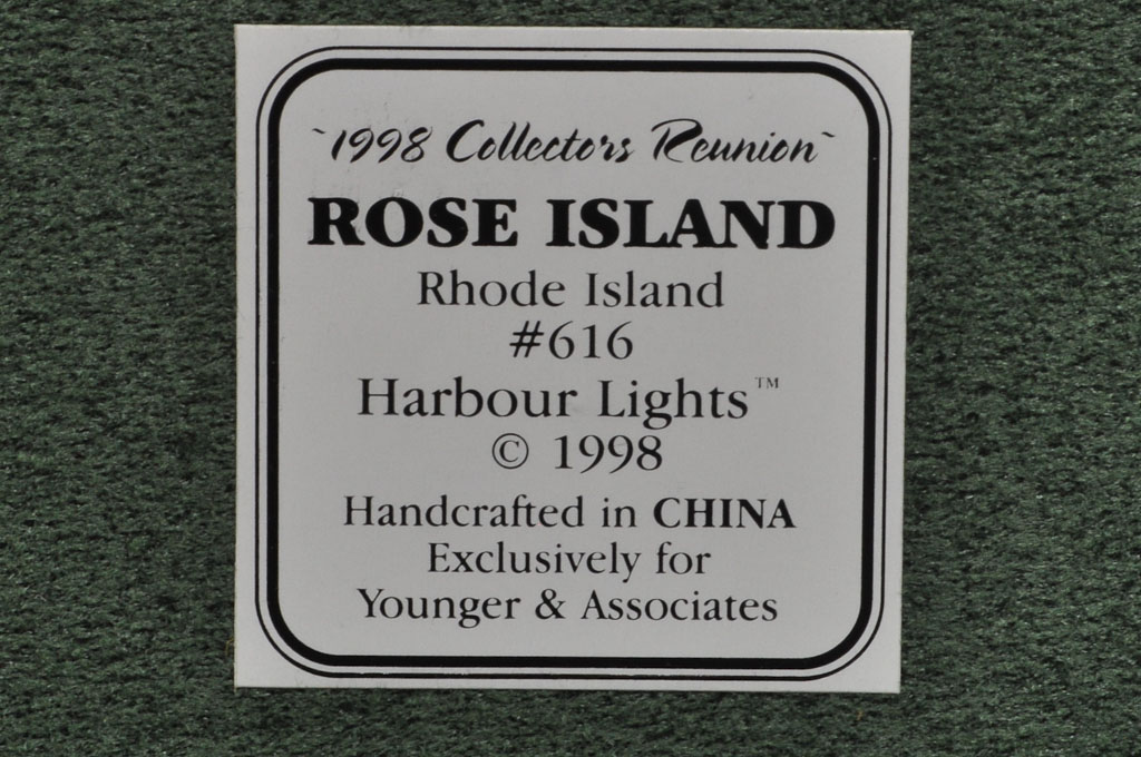 Rose Island, RI HL616 5472 1998 Harbour Lights® - Click Image to Close