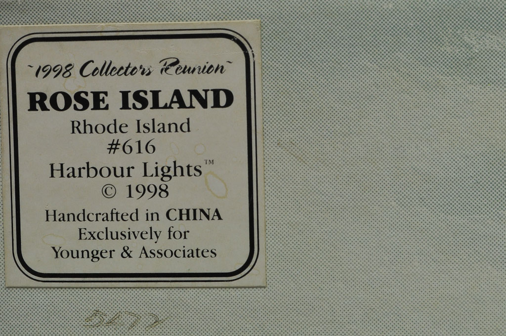 Rose Island, RI HL616 5472 1998 Harbour Lights®