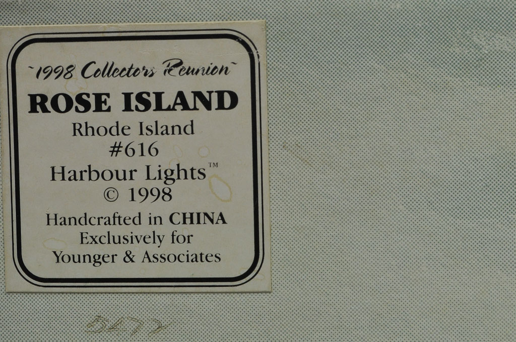 Rose Island, RI HL616 5472 1998 Harbour Lights® - Click Image to Close