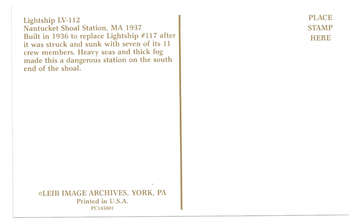 #112 Nantucket Lightship Postcard - Click Image to Close