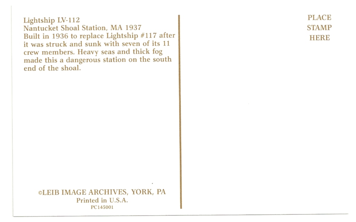 #112 Nantucket Lightship Postcard