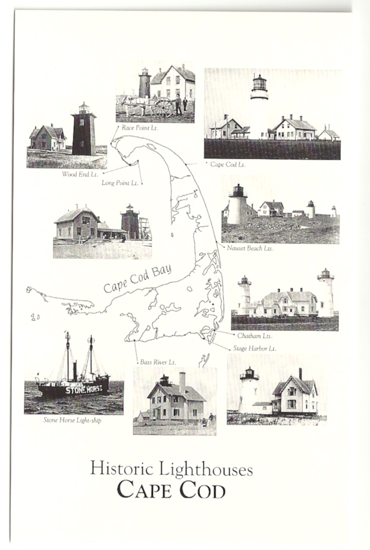 Historic Cape Cod (MA) Lighthouses Postcard - Click Image to Close