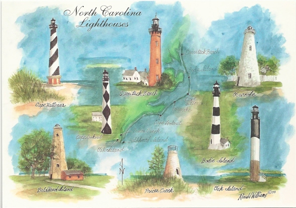 North Carolina Lighthouses Postcard KA014441 (NC) - Click Image to Close