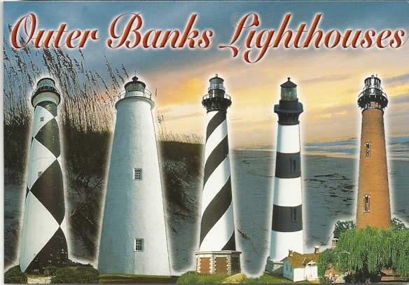 Outer Banks Lighthouses Postcard (NC) - Click Image to Close