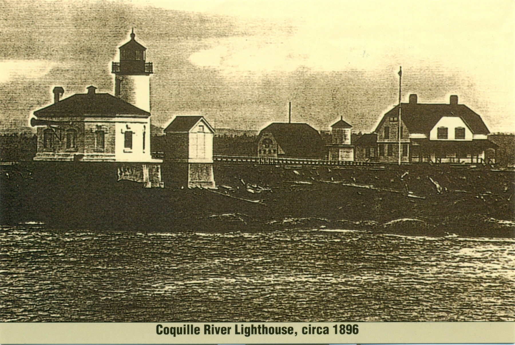 Coquille River Lighthouse Postcard #938 (OR)