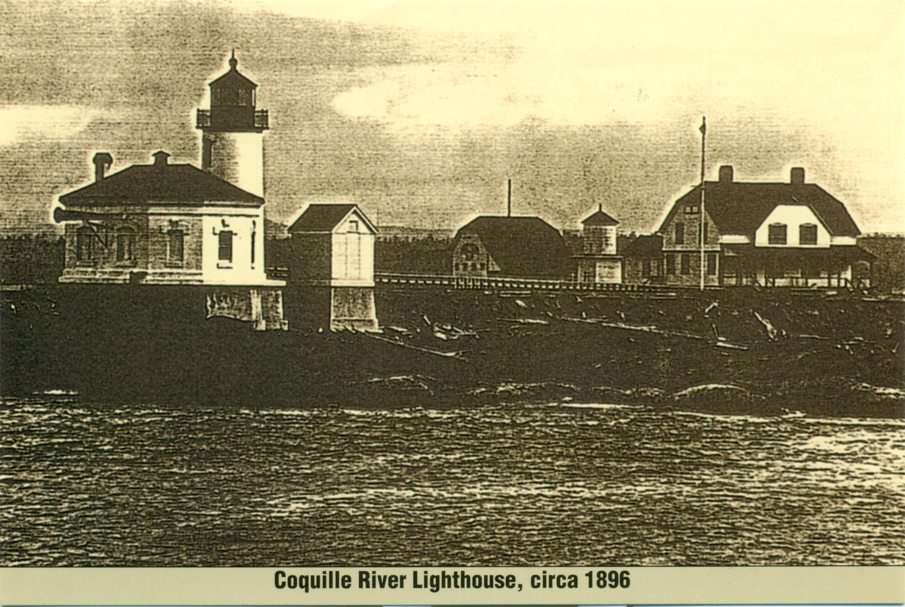 Coquille River Lighthouse Postcard #938 (OR) - Click Image to Close