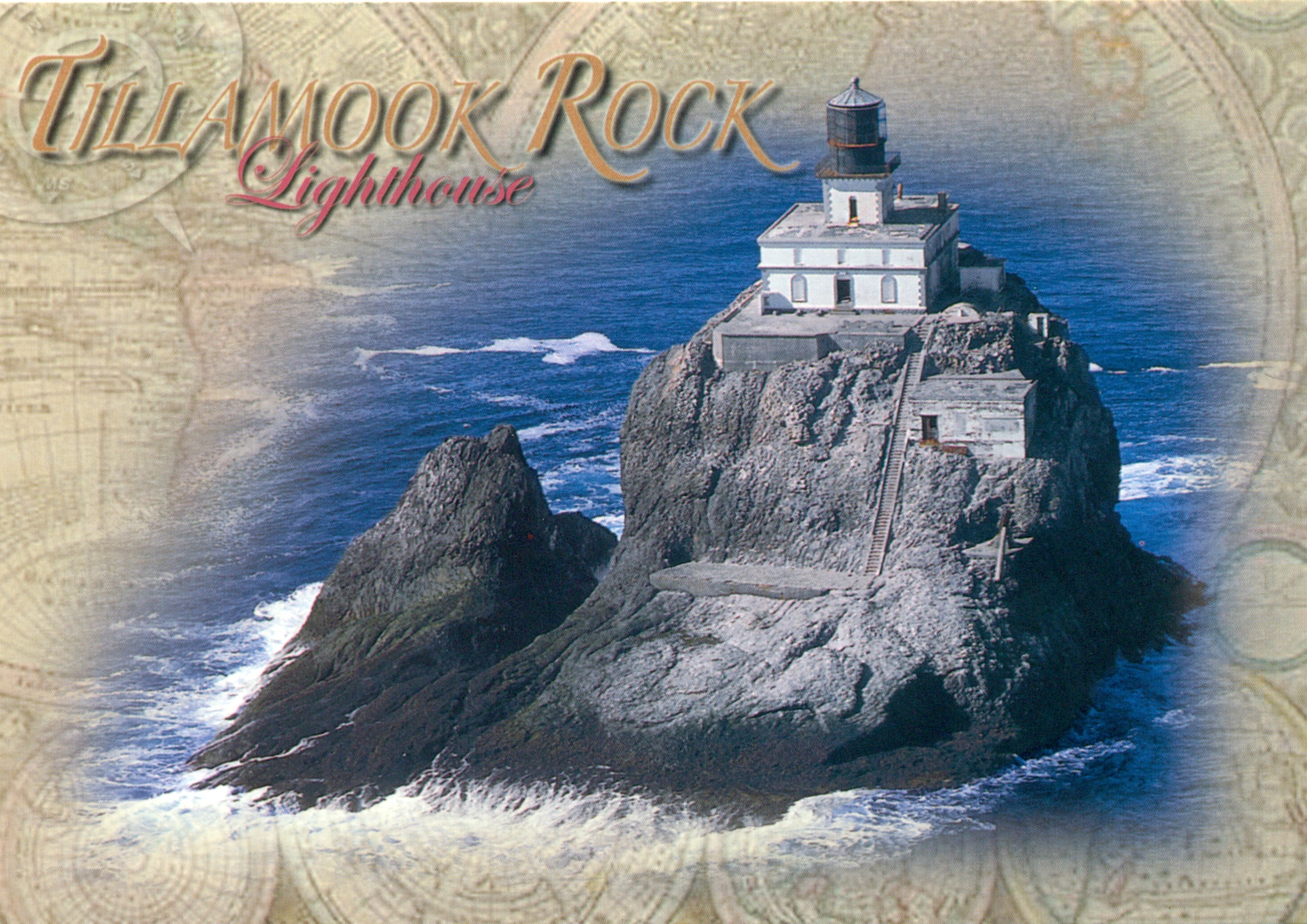 Tillamook Rock Lighthouse Postcard #1701 (OR) - Click Image to Close