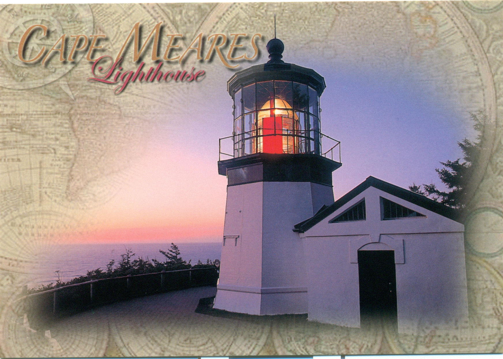 Cape Meares Lighthouse Postcard #1702 (OR)