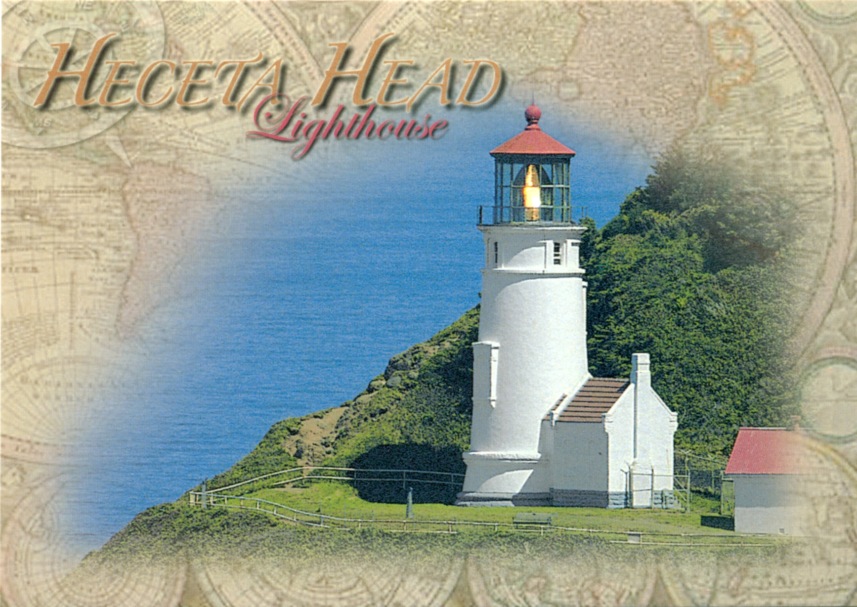 Heceta Head Lighthouse Postcard #1705 (OR) - Click Image to Close