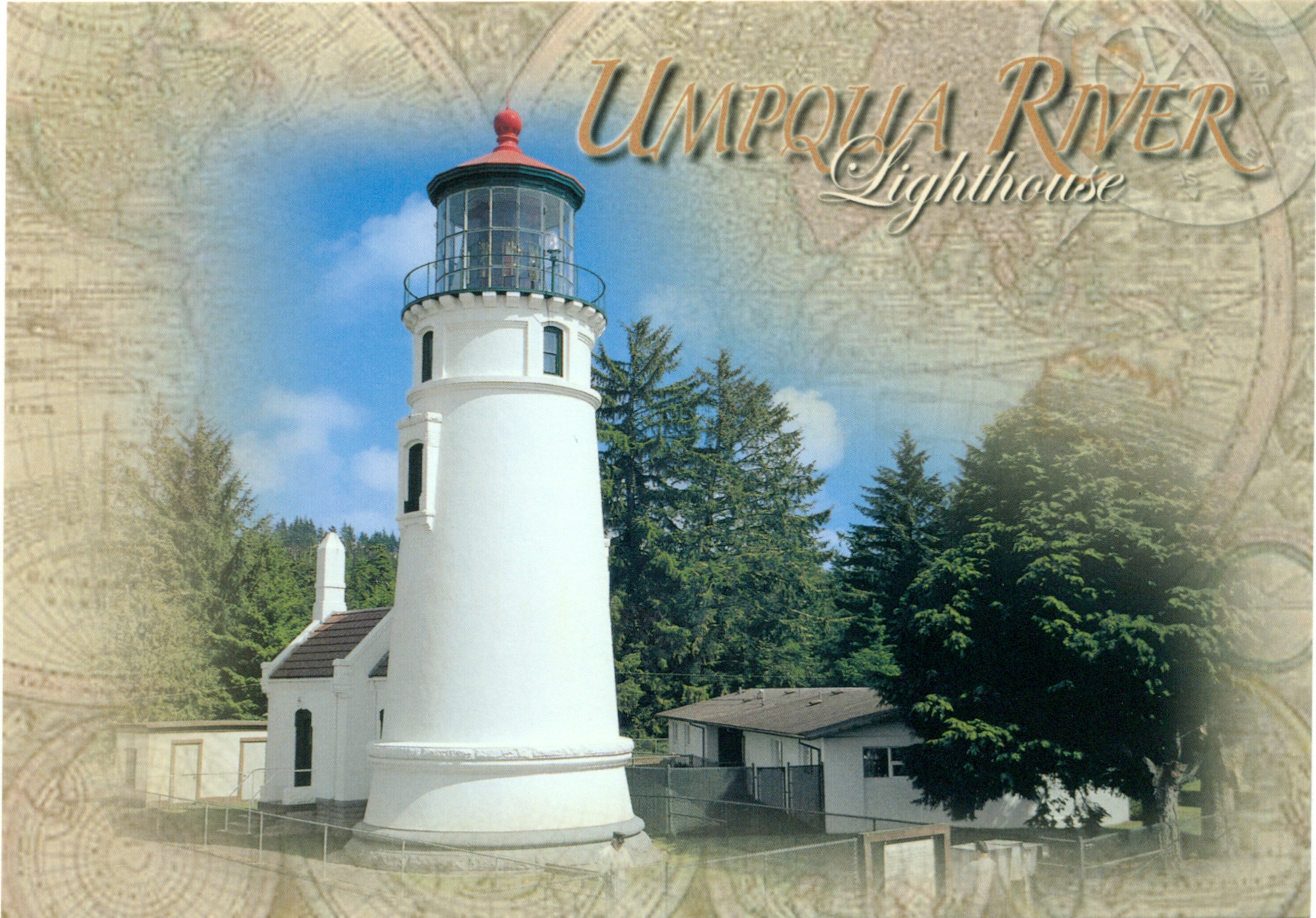 Umpqua River Lighthouse Postcard #1706 (OR) - Click Image to Close