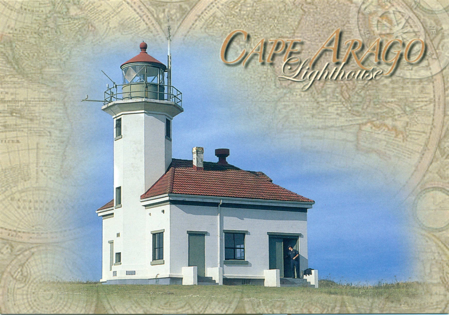 Cape Arago Lighthouse Postcard #1707 (OR) - Click Image to Close