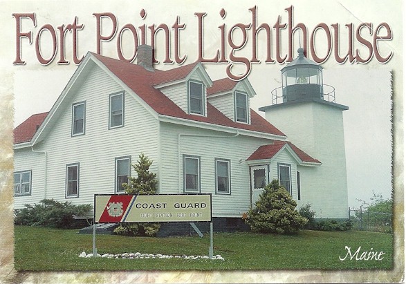 Fort Point Lighthouse Postcard 42759 (ME)