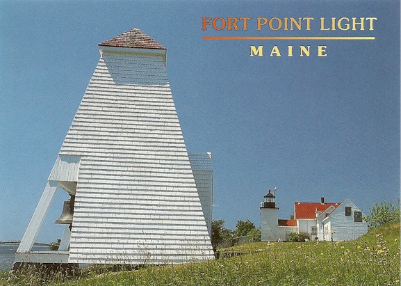 Fort Point Lighthouse Postcard MS 102 A (ME) - Click Image to Close