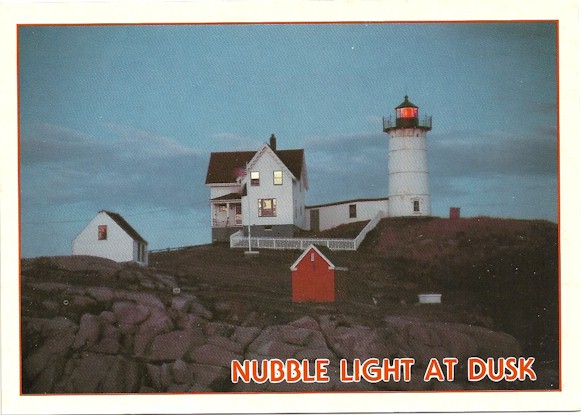 Nubble Lighthouse at Dusk Postcard (ME)