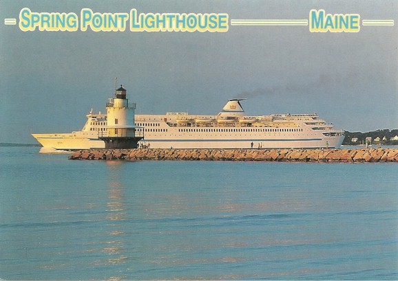 Spring Point Lighthouse Postcard MS 725 (ME)