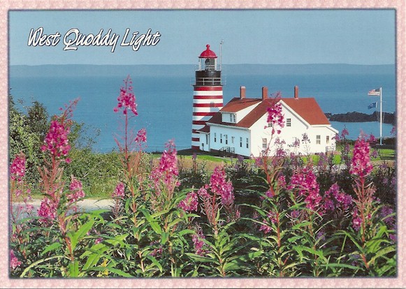 West Quoddy Head Lighthouse Postcard MS 133A (ME) - Click Image to Close