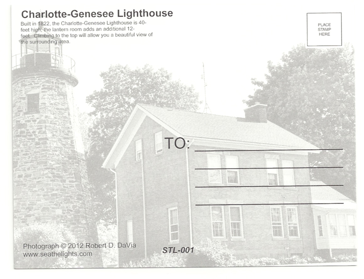 Charlotte Genesee Lighthouse Postcard STL-001 (NY)