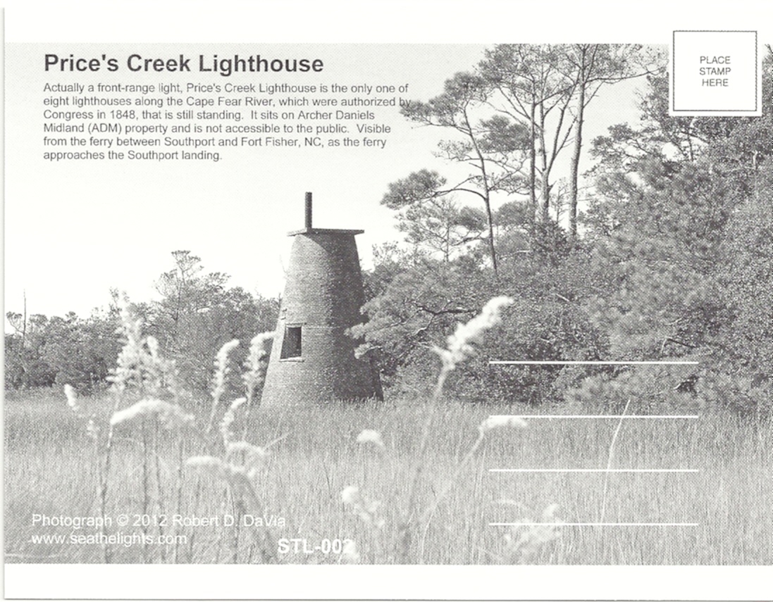 Price's Creek Front Range Light Lighthouse Postcard STL002 (NC) - Click Image to Close