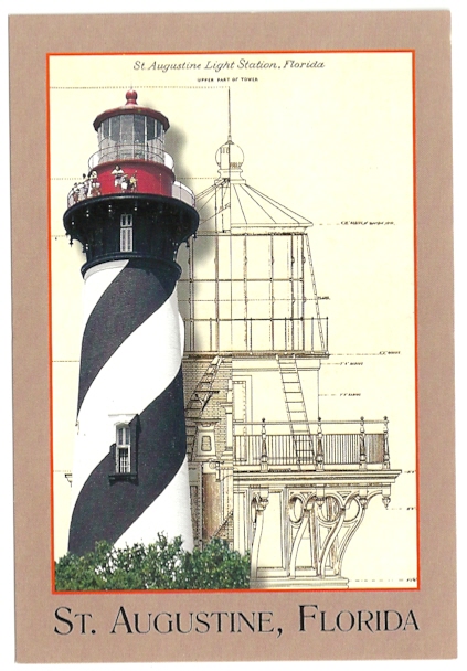 St. Augustine Lighthouse Postcard HPM-006 (FL)