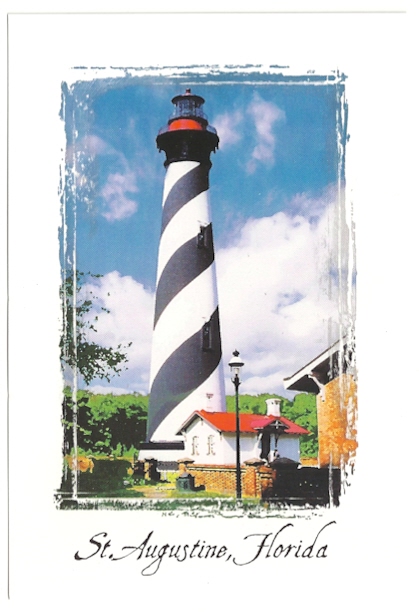 St. Augustine Lighthouse Postcard HPM-005 (FL)