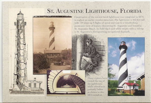 St. Augustine Lighthouse Postcard HPM-096 (FL)