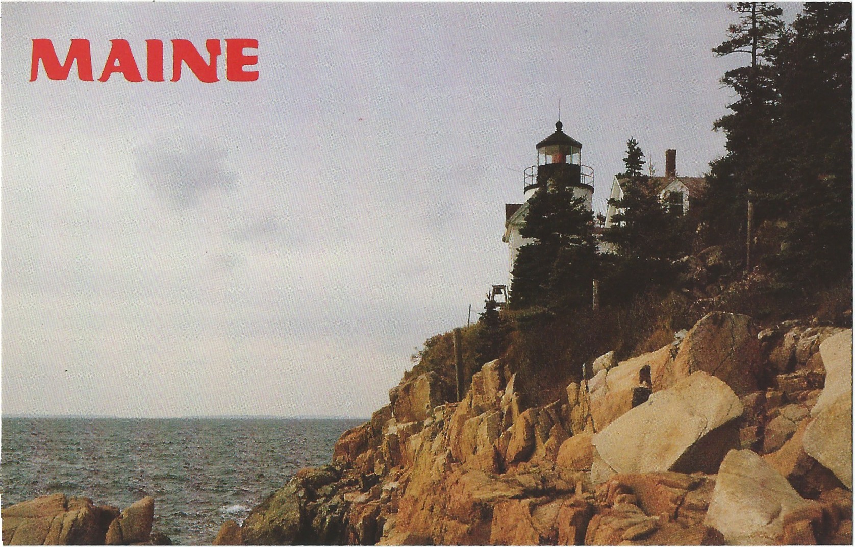 Bass Harbor Head Light Postcard H-329 (ME)