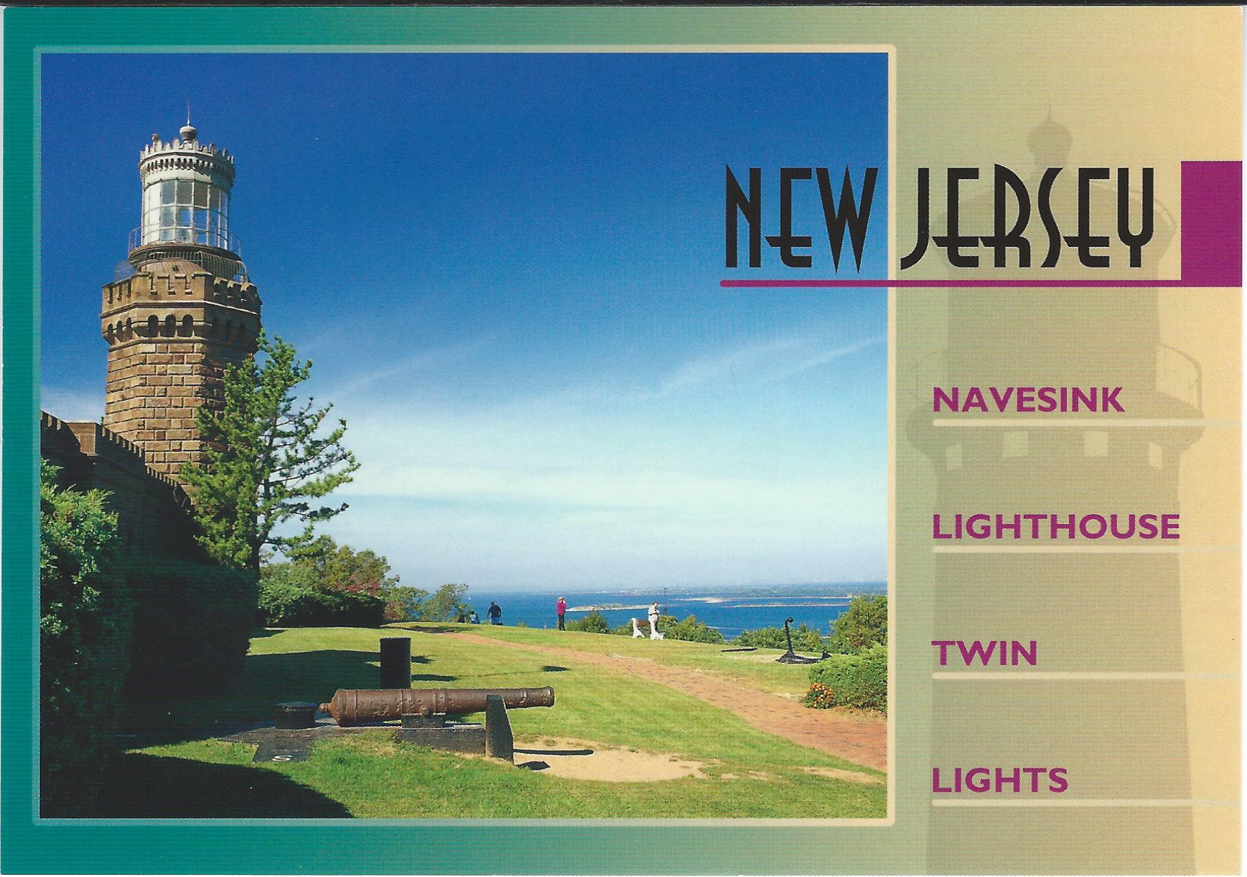 Navesink (Twin Lights) Lighthouse Postcard NJ-149 (NJ)