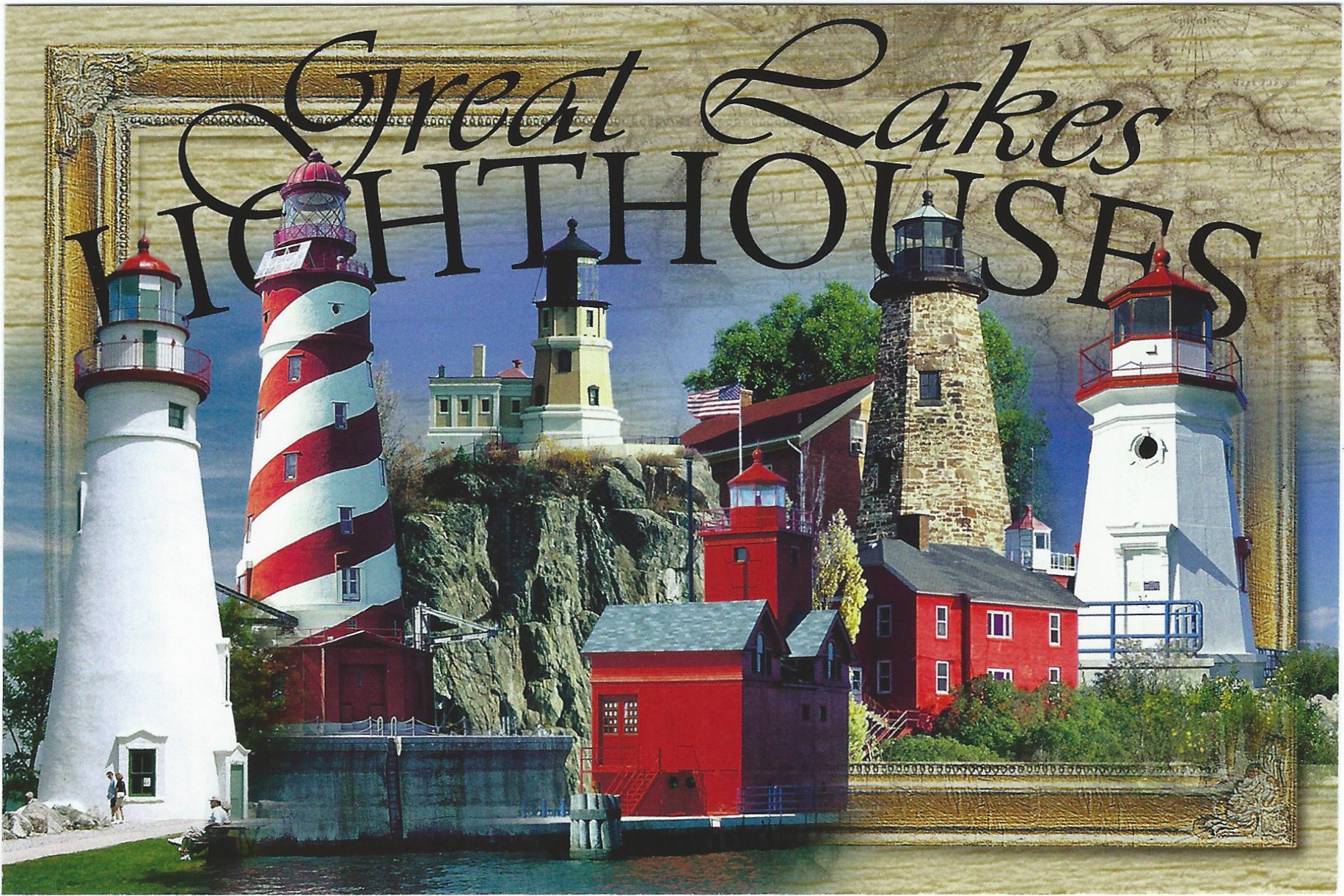 Great Lakes Lighthouses Postcard 15054 - Click Image to Close